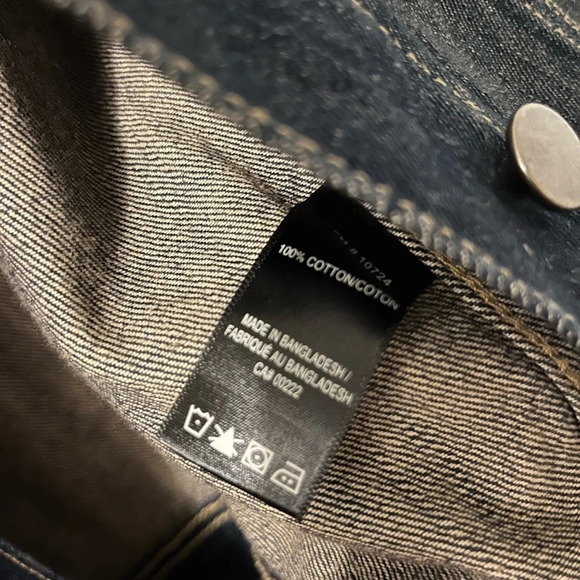 ❤️ SEARS vintage Denim jacket women 8 dark  wash classic cut no stretch - Picture 2 of 4